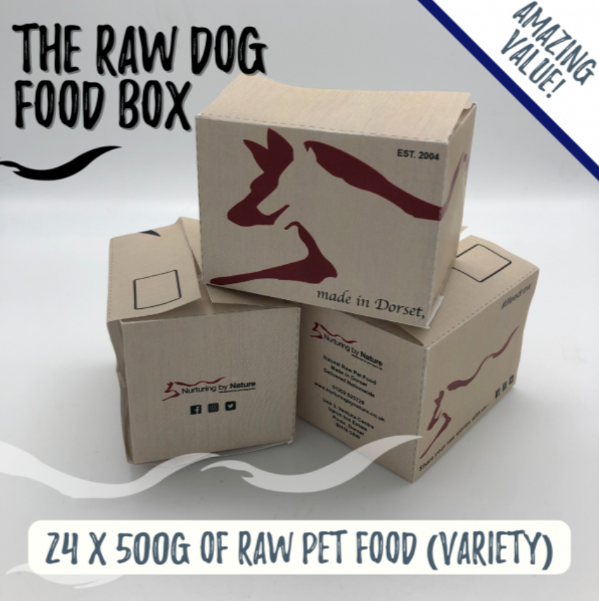 24 x 500g of Raw Pet Food Variety Box – Nurturing by Nature